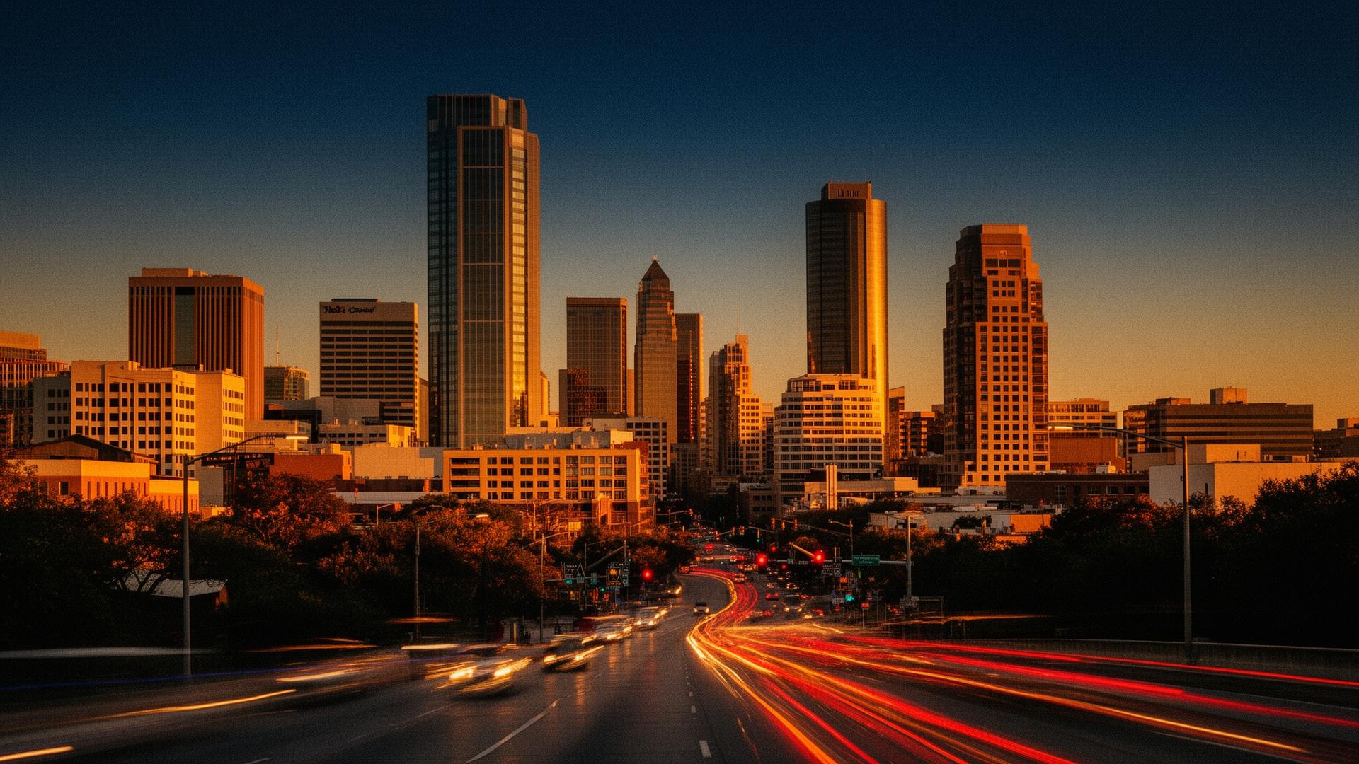 Austin skyline at sunset