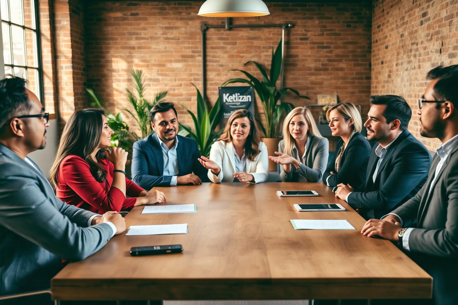 Austin business owners meeting around a table